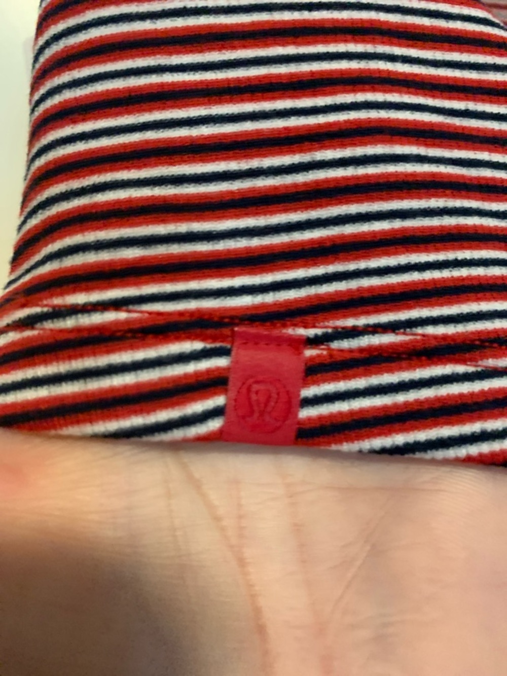 lululemon athletica Red and White Striped Hold Tight Crewneck Tank, Sz 14, NWT - Picture 5 of 5